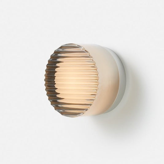 Modern Round LED Wall Light Milk Glass Wall Sconce Lamp