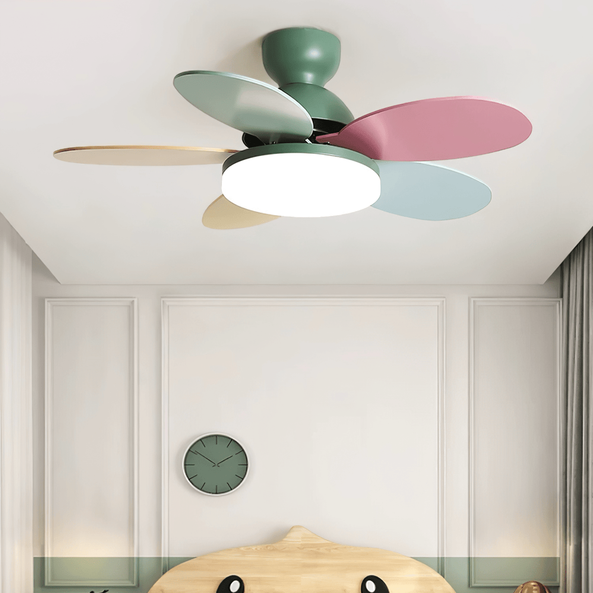 Petalux | Modern Ceiling Fan with LED Light and Remote | Quiet DC Motor for Living Rooms