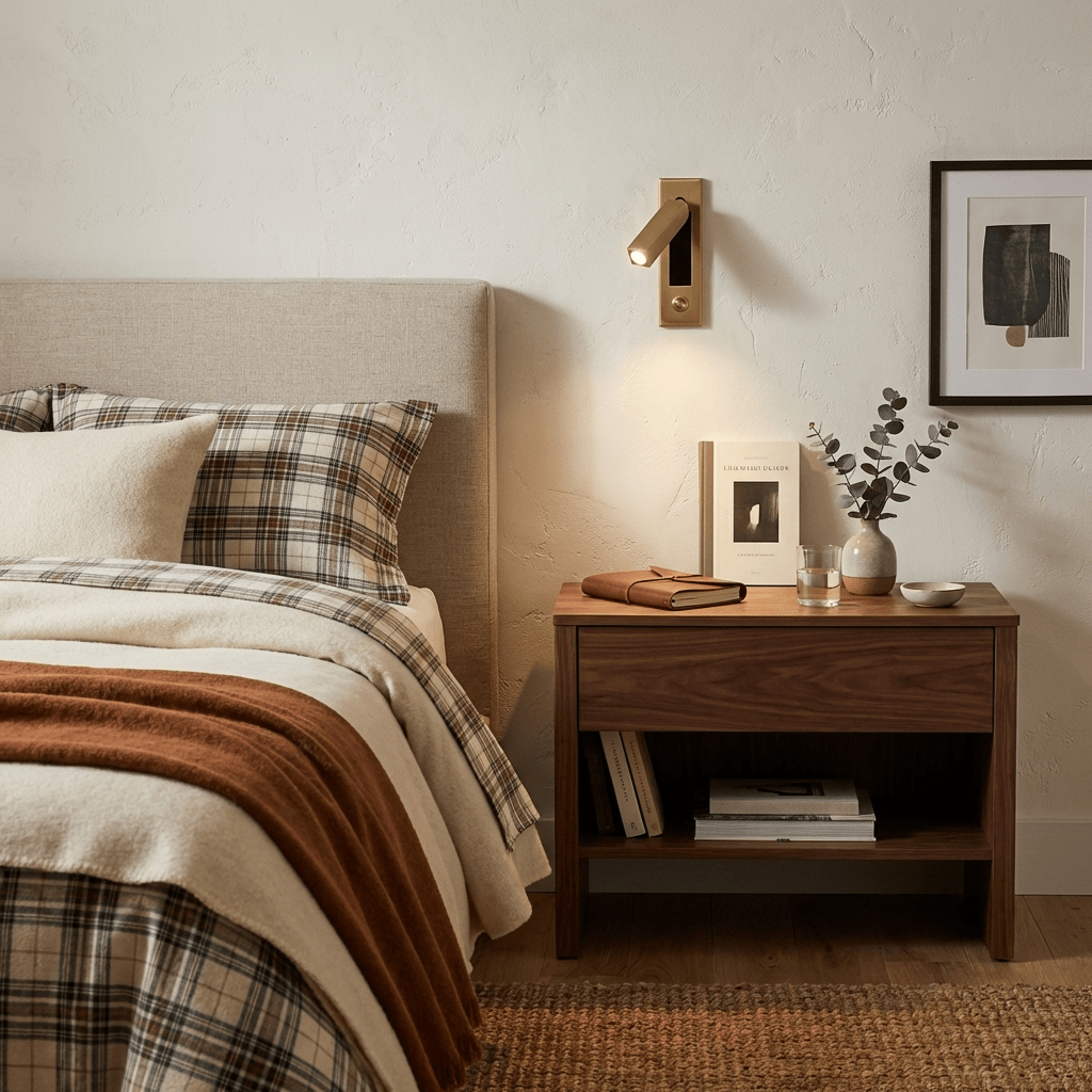 Nocturnis | Recessed LED Bedside Sconce with Adjustable Head | Reading Light for Bedroom