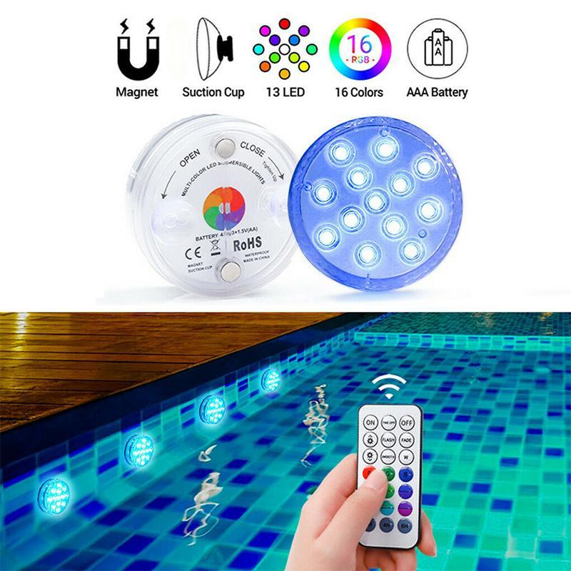 Glowdip | Submersible LED Light with Suction Cup and Remote | IP68 Waterproof Mood Light