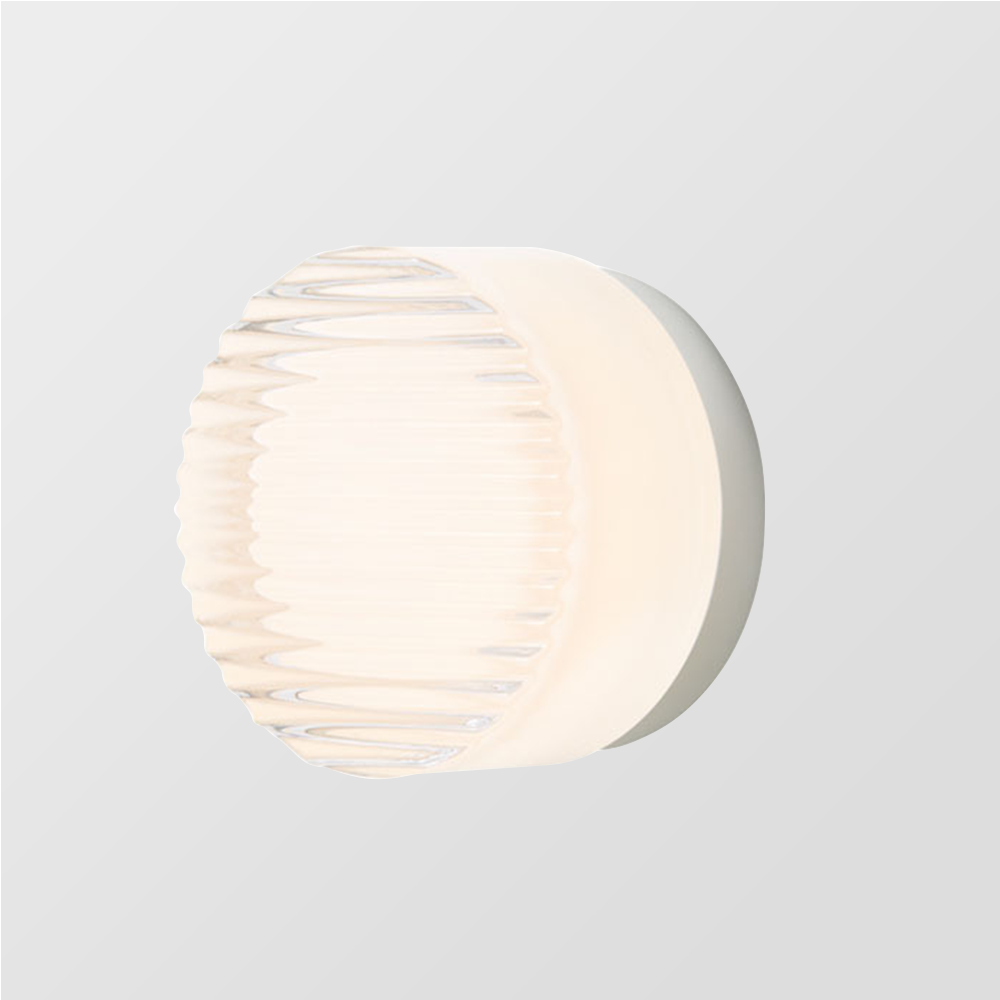 Modern Round LED Wall Light Milk Glass Wall Sconce Lamp