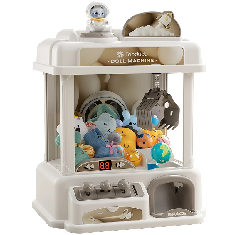 Mini Claw Machine for Kids – Coin Operated Arcade Toy with Plush Prizes