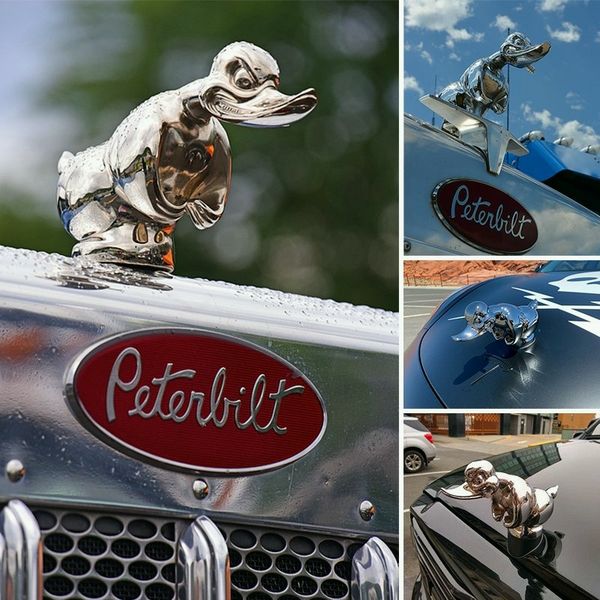 Quackride | Chrome Duck Hood Ornament with Universal Fit - Car Radiator Emblem Accessory