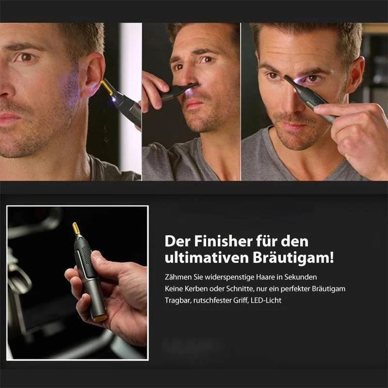 Cordless Precision Trimmer with LED Light | Nose, Ear, Eyebrow and Beard Grooming Tool