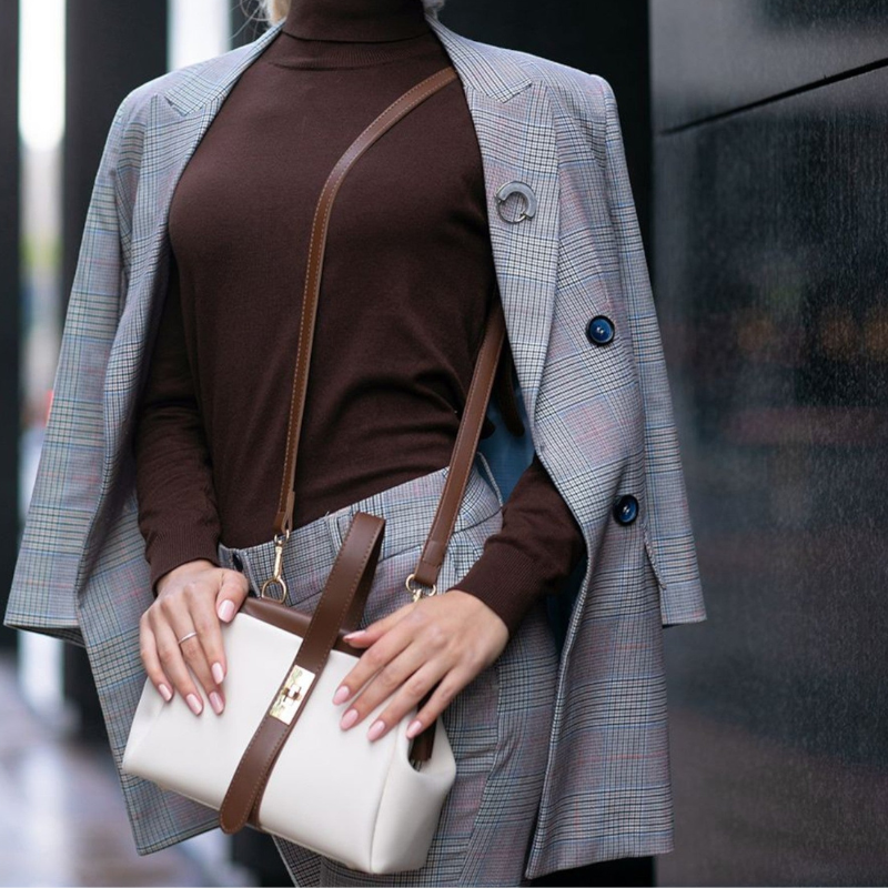 Adjustable Strap Crossbody Bag with Handle Everyday Shoulder Bag