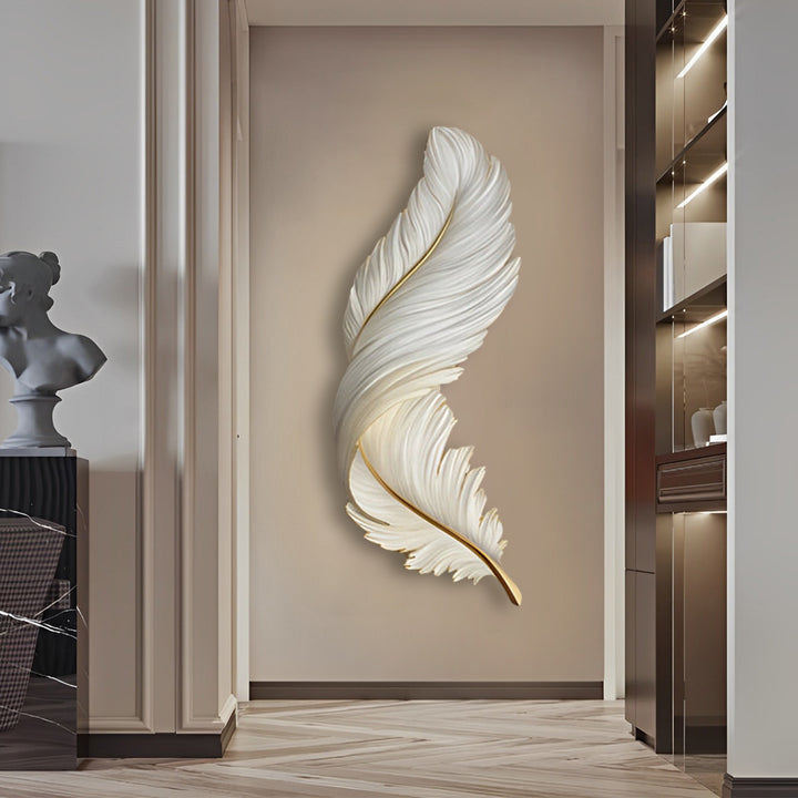 Feather LED Wall Art Lamp USB Remote Control Decorative Wall Light