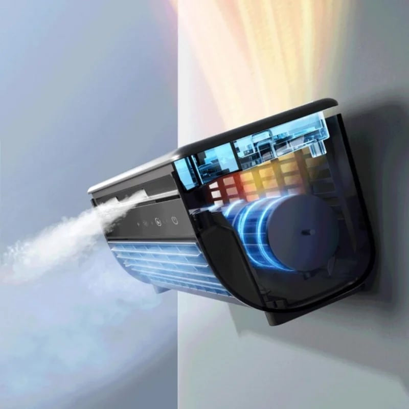Breezonic | Portable Bladeless Air Cooler with 2000 mAh Battery - Quiet Cordless Cooling