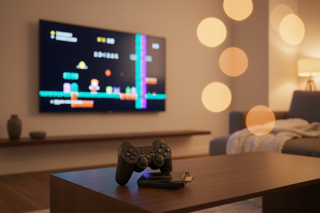 Retro Game Console 4K HDMI Plug and Play with 20000 Games Wireless Controllers