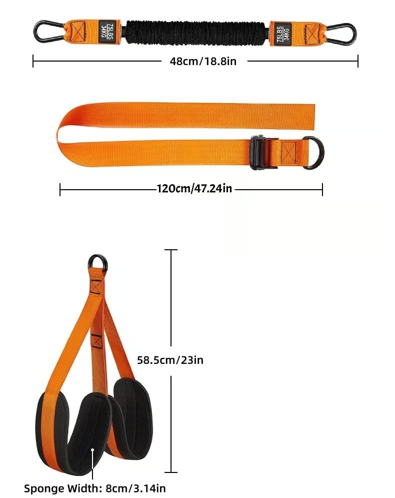 Ascent | Pull-Up Assistance Band with Double Foot Support | Steel Hooks for Pull-Up Bars