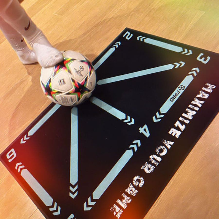 Soccer Training Mat for Dribbling & Footwork Practice with Grip Socks