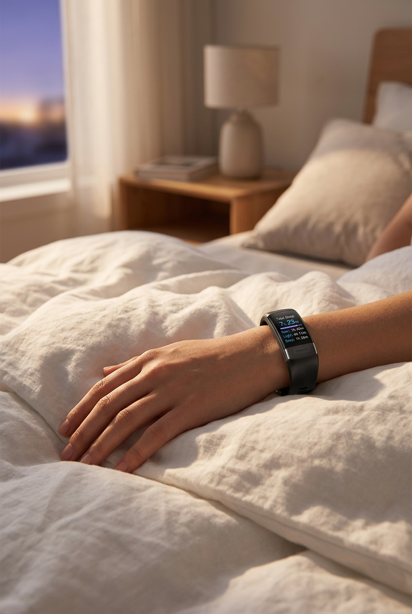 Smartwatch with Heart Rate and Sleep Tracking | Bluetooth Silicone Band Fitness Tracker