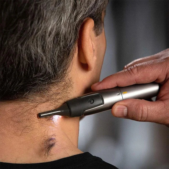 Cordless Precision Trimmer with LED Light | Nose, Ear, Eyebrow and Beard Grooming Tool