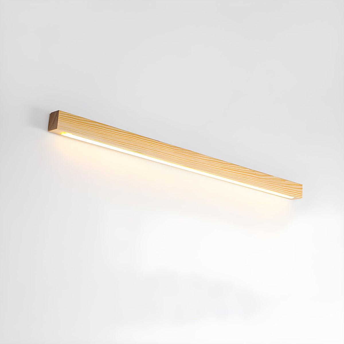 Woodline | Linear Pine Wood Wall Light with Dual Mount Design | LED Sconce for Entryways