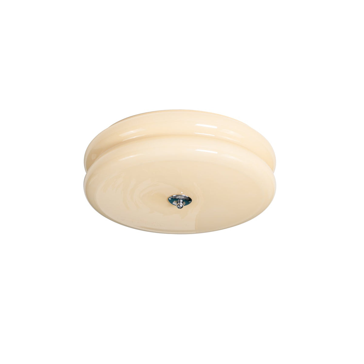 Aurelis | Art Deco Ceiling Light with White Glass Shade | Vintage Gold Lamp for Entryway