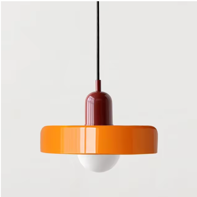 Bauhaus Dual-Tone Glass Pendant Light with Vibrant Colors | Modern Lamp
