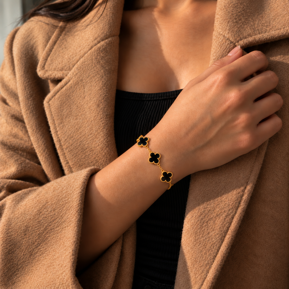 Bloom Line | 18K Gold-Plated Bracelet with Floral Design for Elegant Everyday Styling