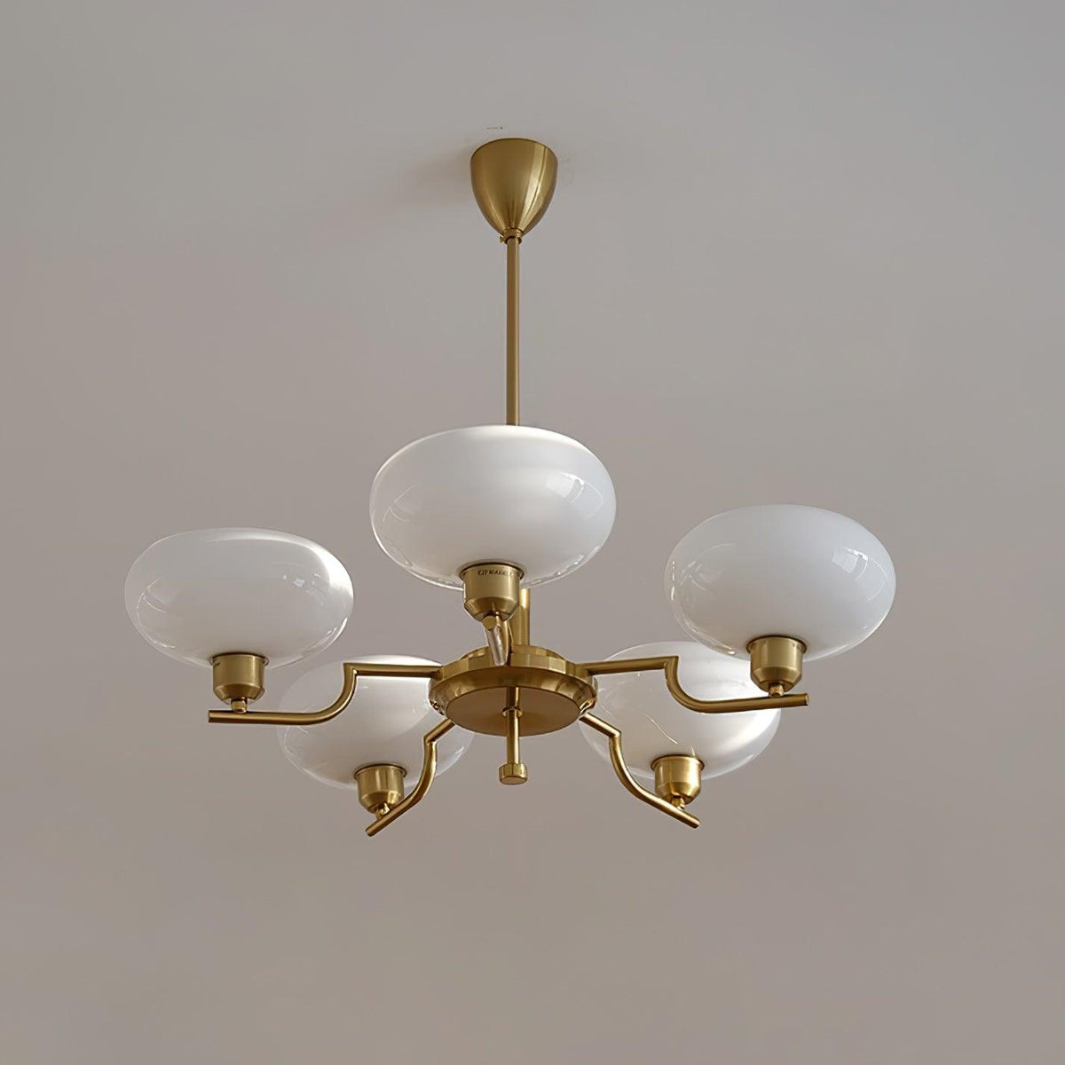 Opalune | Modern Chandelier with Opal Glass Shades | Dimmable Fixture for Dining Room