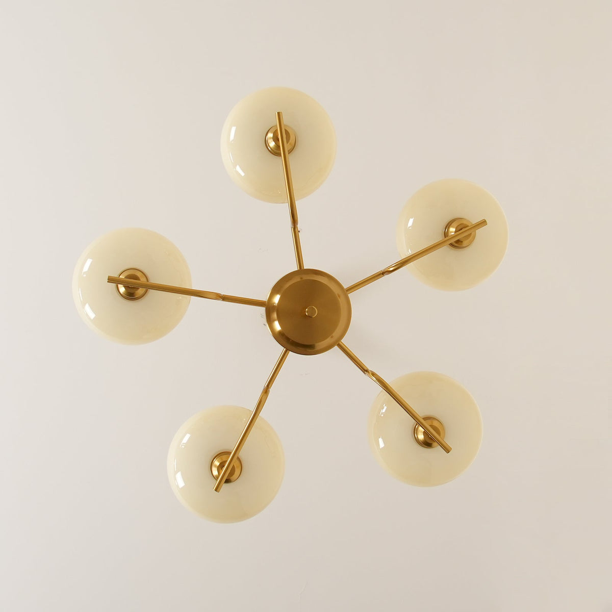 Opalune | Modern Chandelier with Opal Glass Shades | Dimmable Fixture for Dining Room