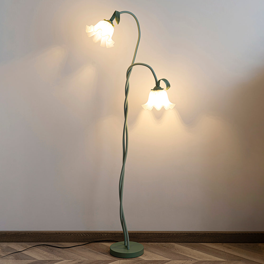 Calla Flower Floor Lamp Matte Green