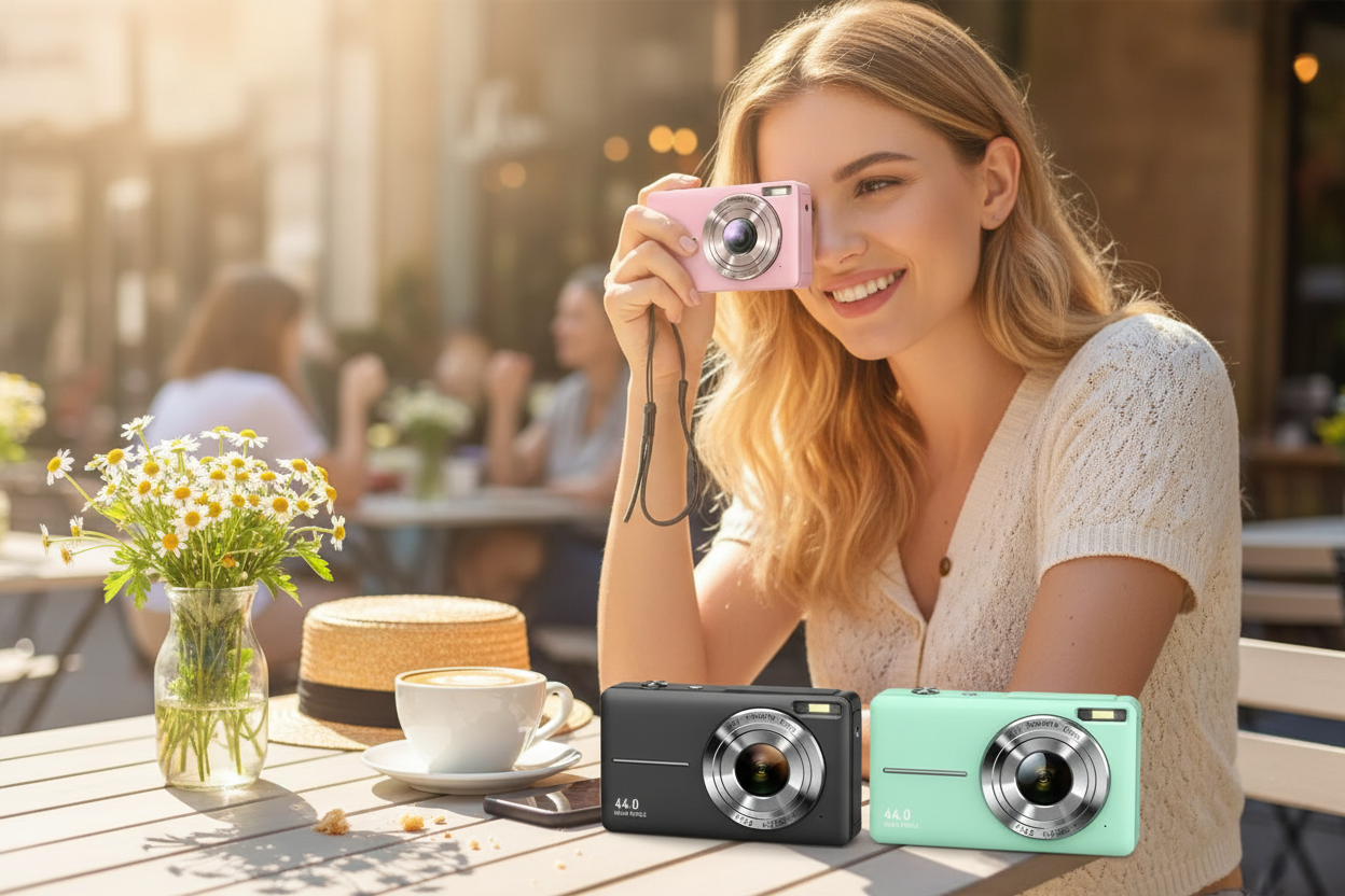 Vintage Digital Camera 1080P Compact Retro Camera with Screen