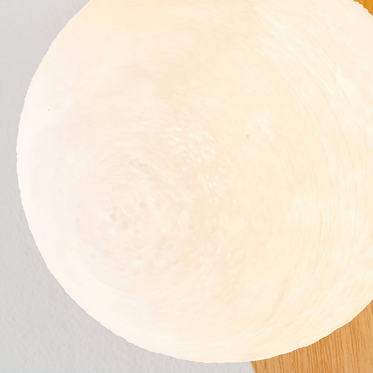 Aspen | Wood Finish Wall Sconce with Frosted Glass Globe, Dimmable Wall Lamp for Bedside