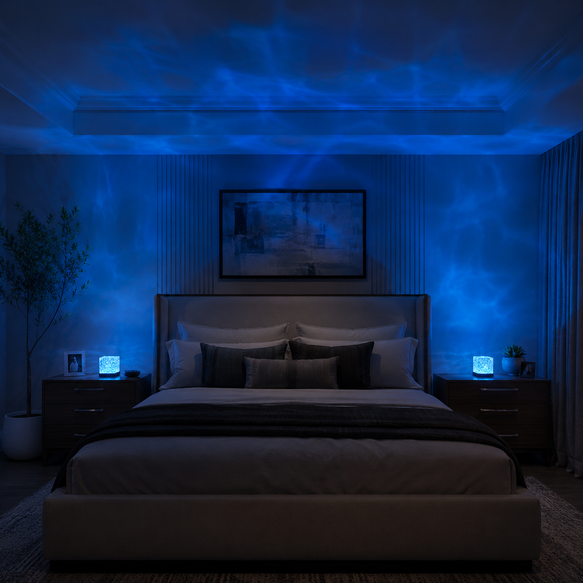Tideon | Ocean Wave Projector Lamp with 16 Colors and Remote | USB Calming Glow for Rest