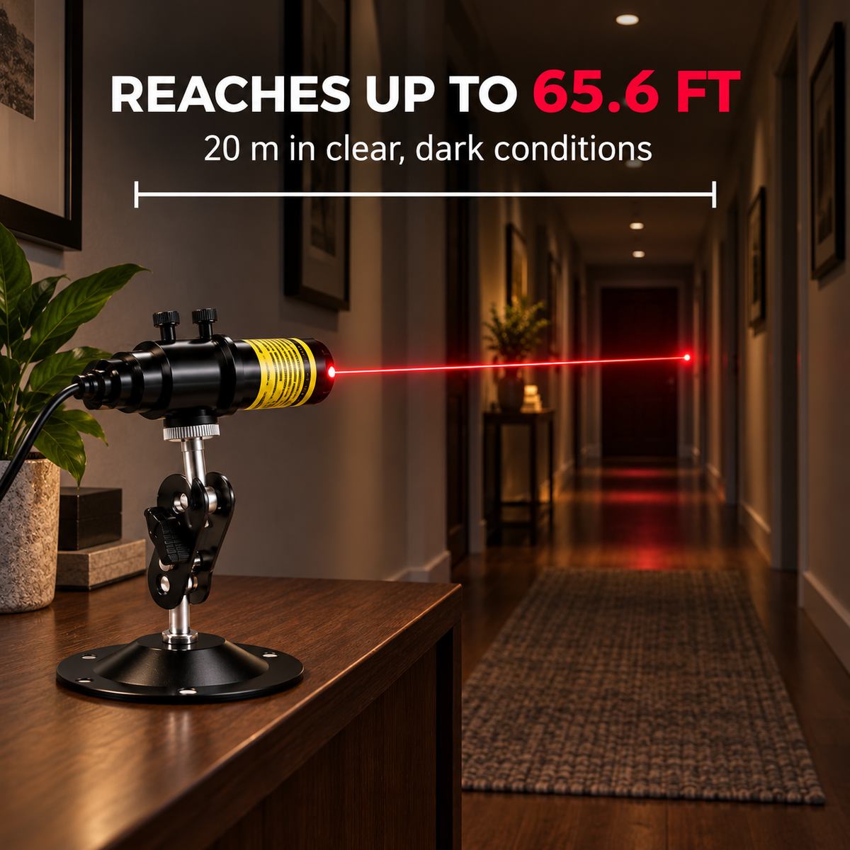 Mirevoid | Halloween Laser Line Light with Focusable Lens | 12V Plug-In for Fog Effects
