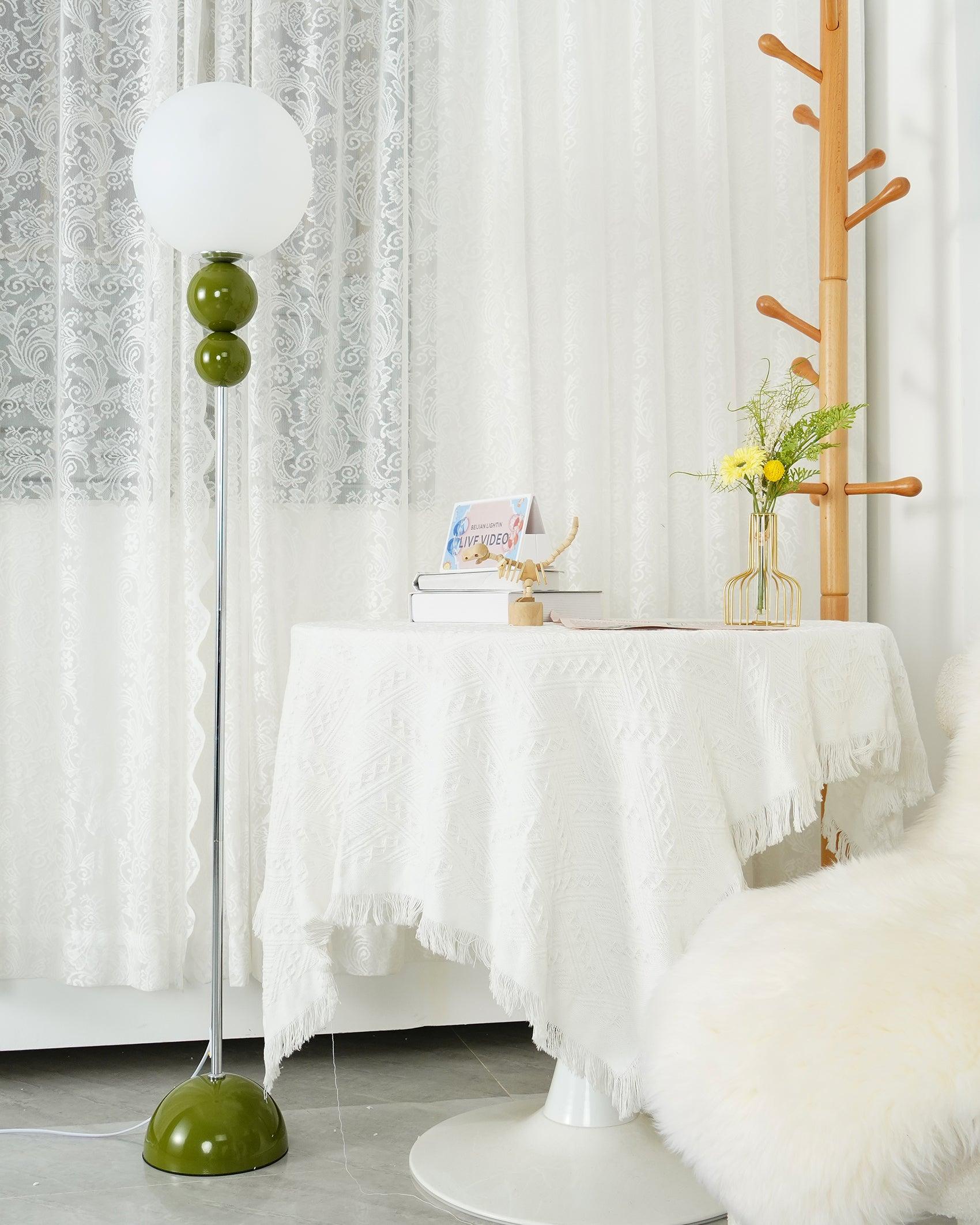 Modern Floor Lamp Metal Glass Standing Light for Living Room