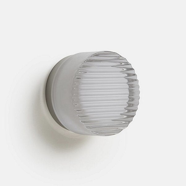 Modern Round LED Wall Light Milk Glass Wall Sconce Lamp