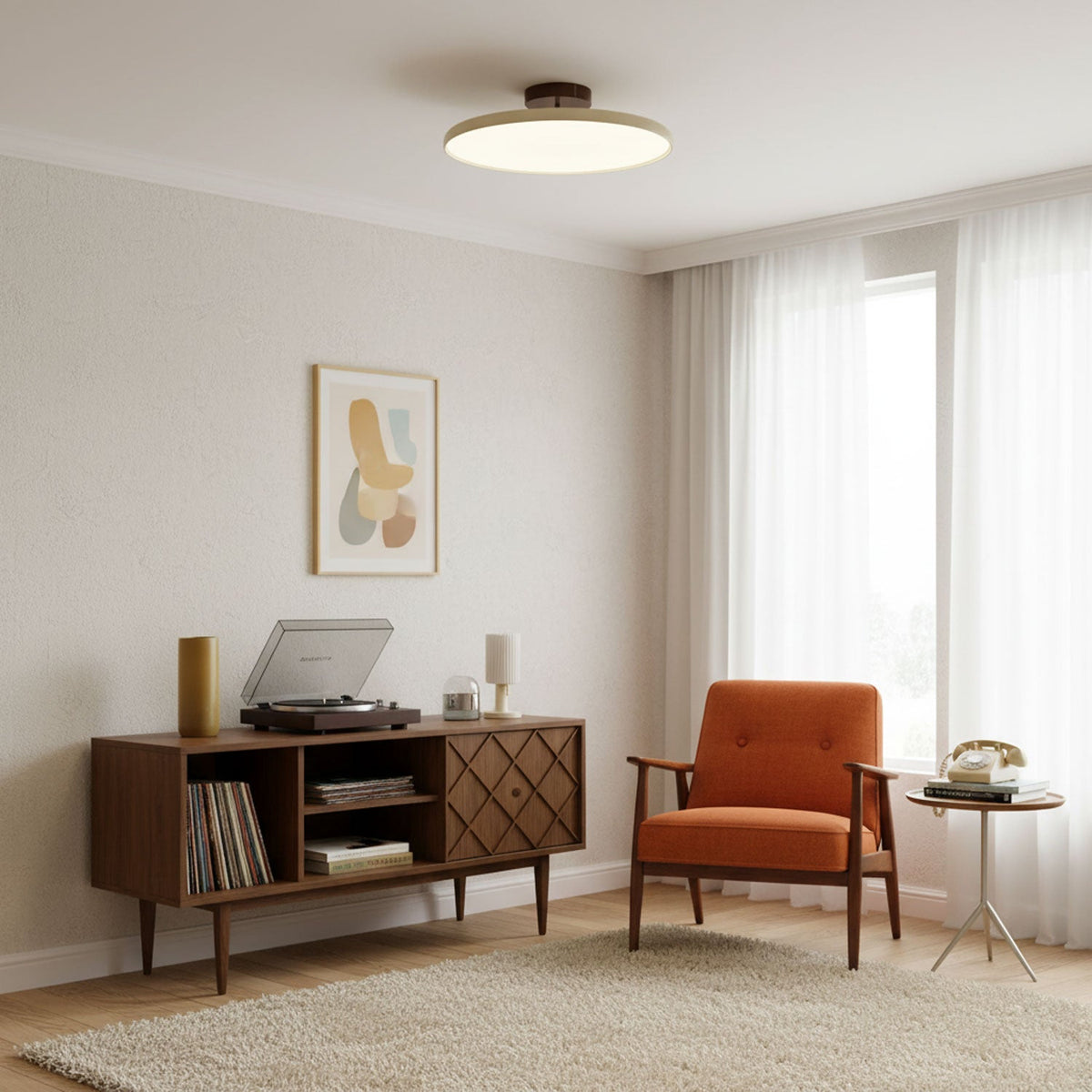 Auroradrift | Modern LED Ceiling Lamp with 270° Swivel Shade | Light for Sloped Ceilings