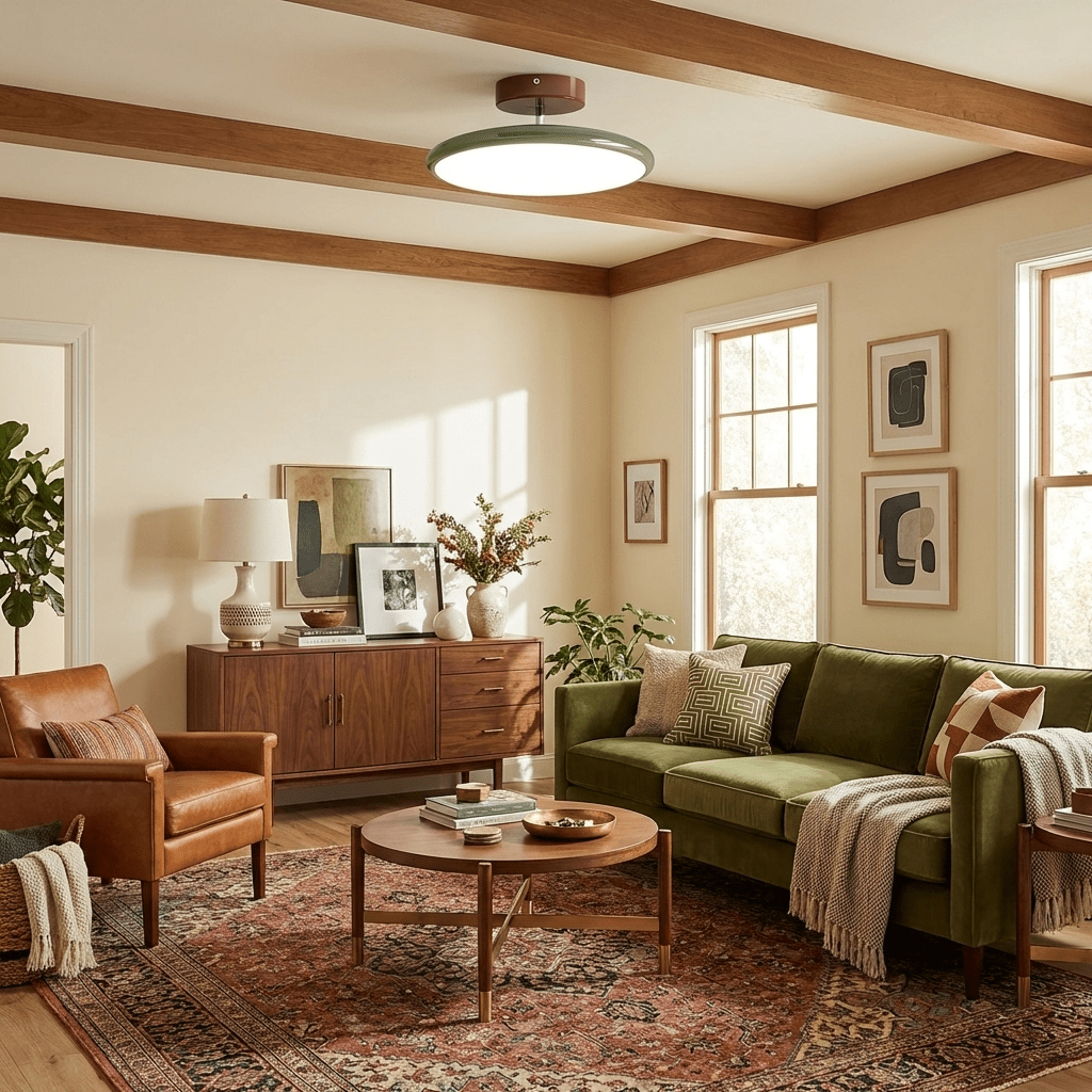 Auroradrift | Modern LED Ceiling Lamp with 270° Swivel Shade | Light for Sloped Ceilings