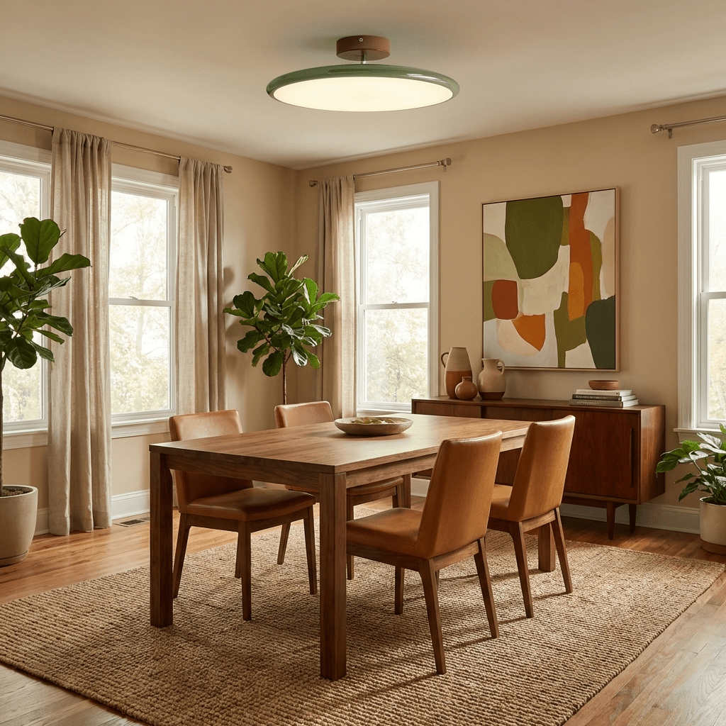 Auroradrift | Modern LED Ceiling Lamp with 270° Swivel Shade | Light for Sloped Ceilings