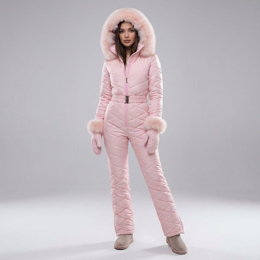 Women's One-Piece Waterproof Ski Suit with Insulated Lining | Winter Sport