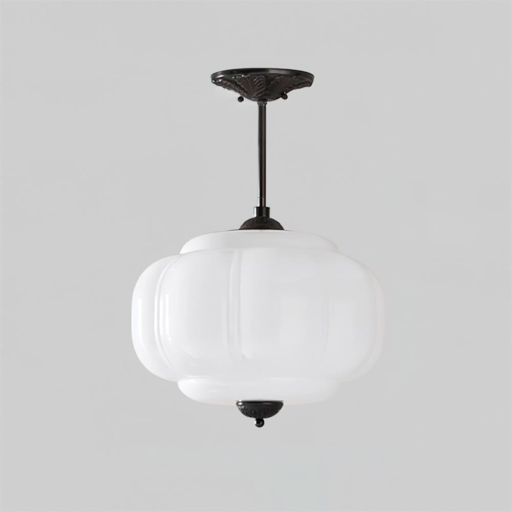 Jadeira | Jade Glass Ceiling Light with Brass Fittings | Dimmable Entryway Light Fixture