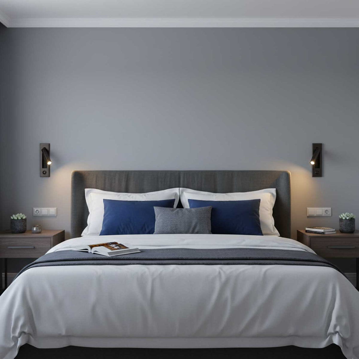 Nocturnis | Recessed LED Bedside Sconce with Adjustable Head | Reading Light for Bedroom