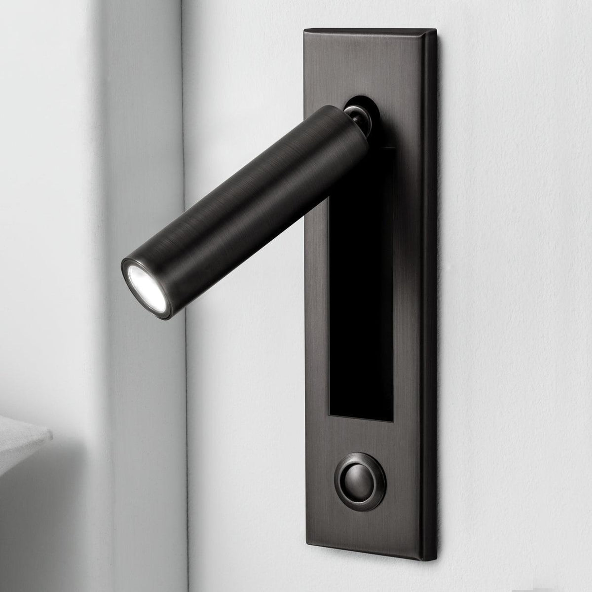 Nocturnis | Recessed LED Bedside Sconce with Adjustable Head | Reading Light for Bedroom