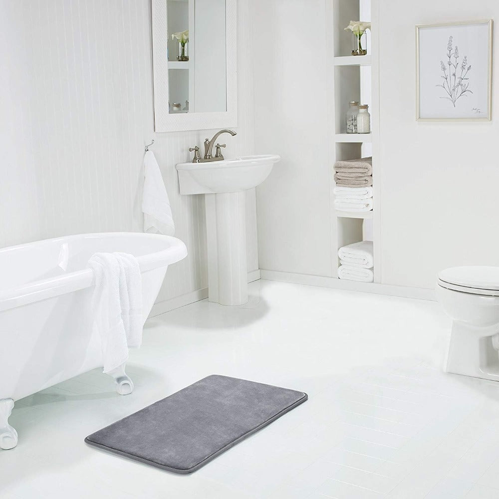 Memory Foam Non Slip Bath Mat Soft Bathroom Floor Rug Washable