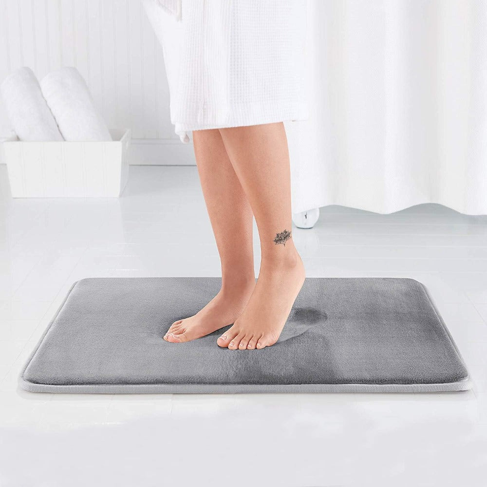 Memory Foam Non Slip Bath Mat Soft Bathroom Floor Rug Washable