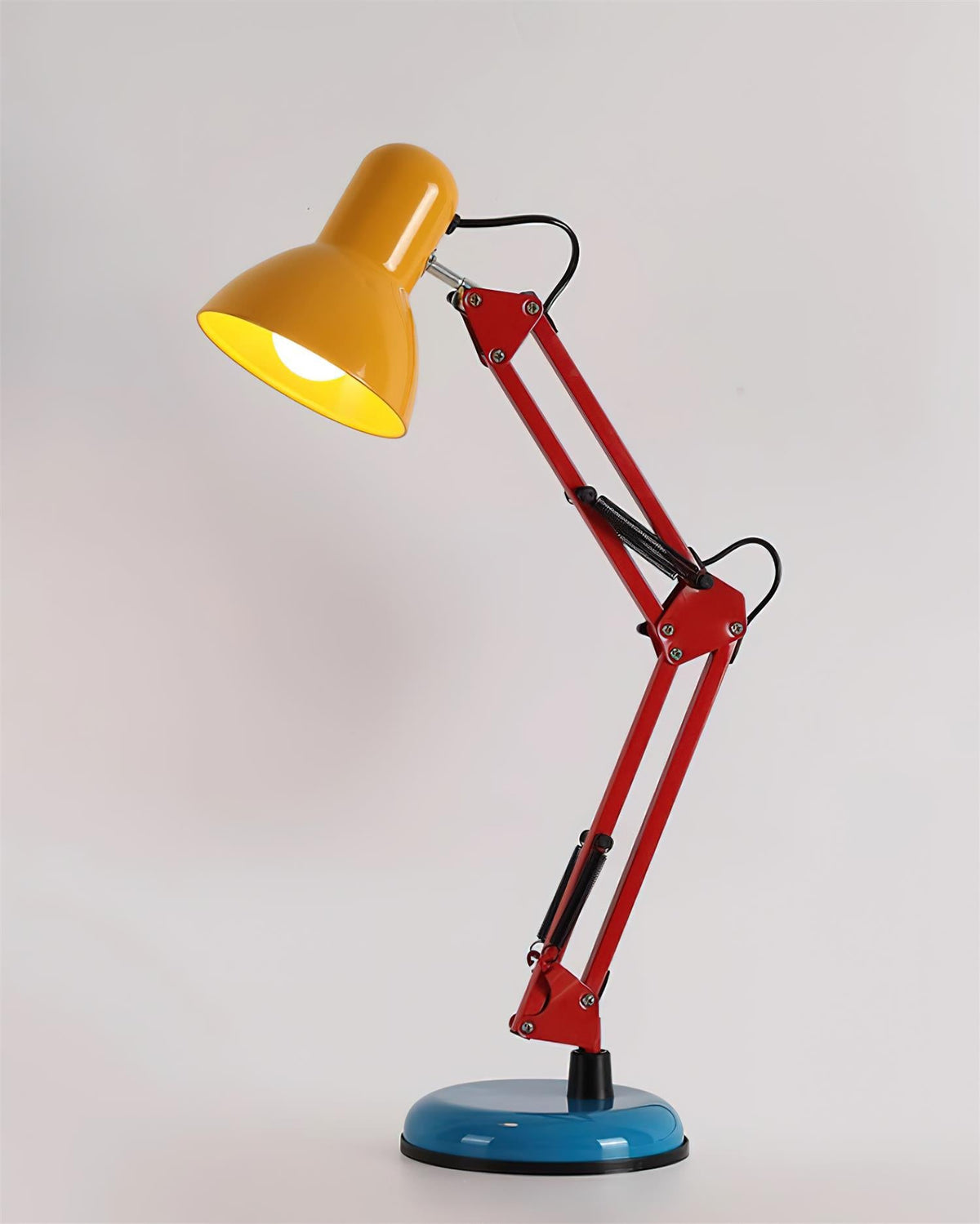 Primo | Memphis Style Adjustable Arm Table Lamp with Color Block Design for Desk Reading