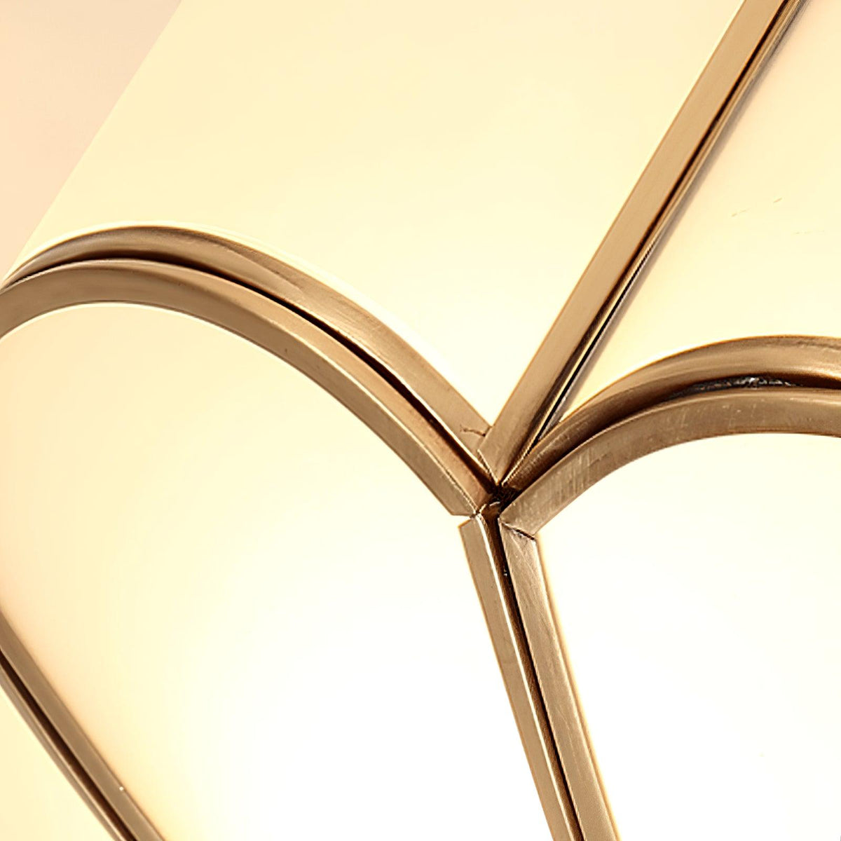 Flower Shape Frosted Glass Ceiling Light with Brass Frame for Soft Ambient Glow