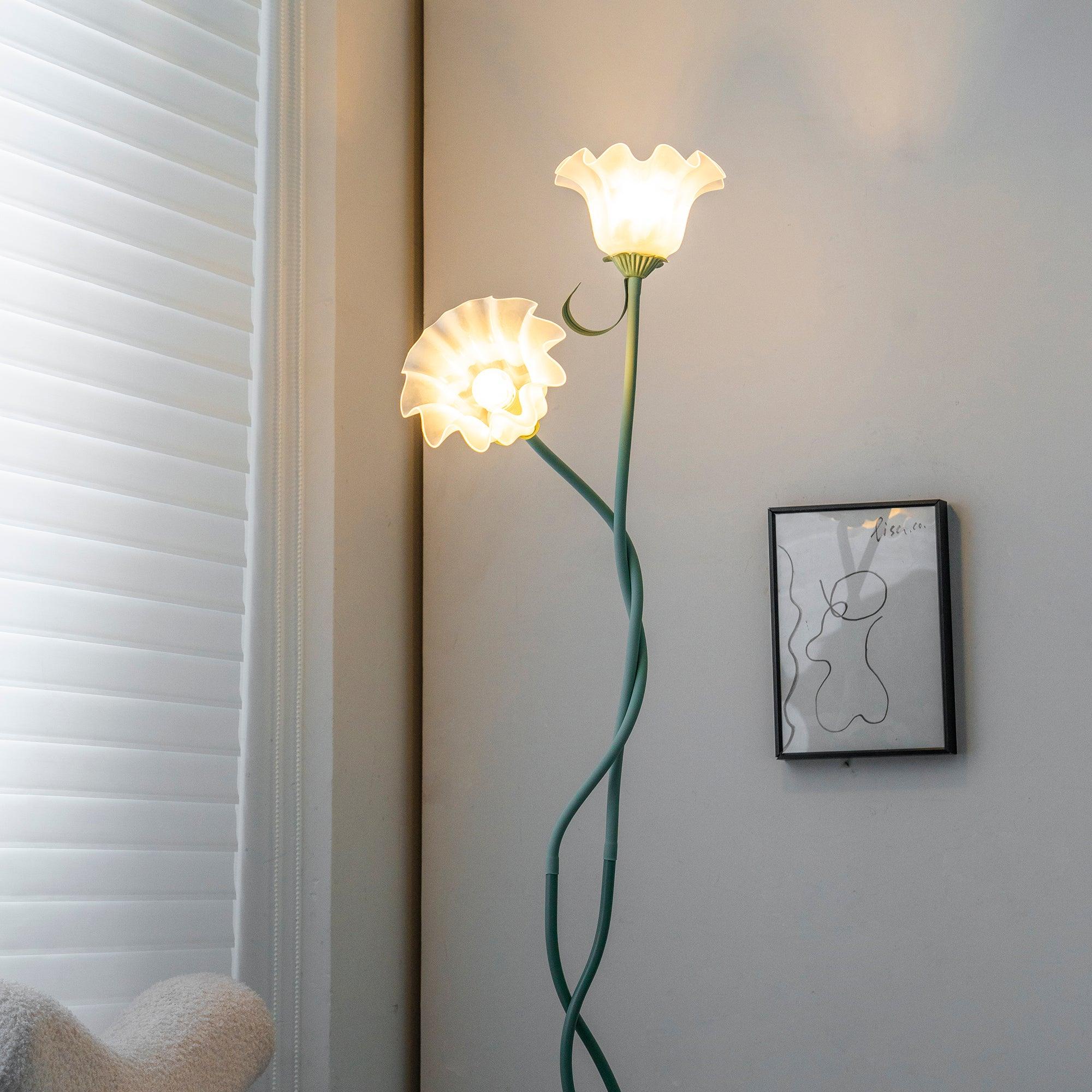 Calla Flower Floor Lamp Matte Green
