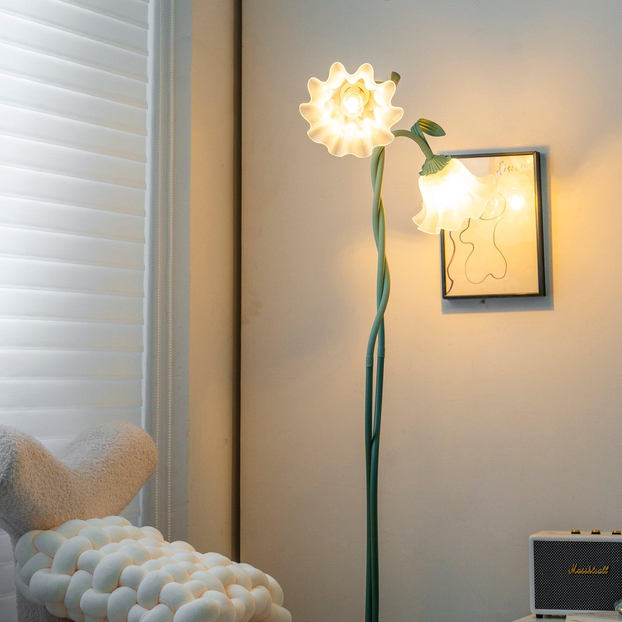 Calla Flower Floor Lamp Matte Green