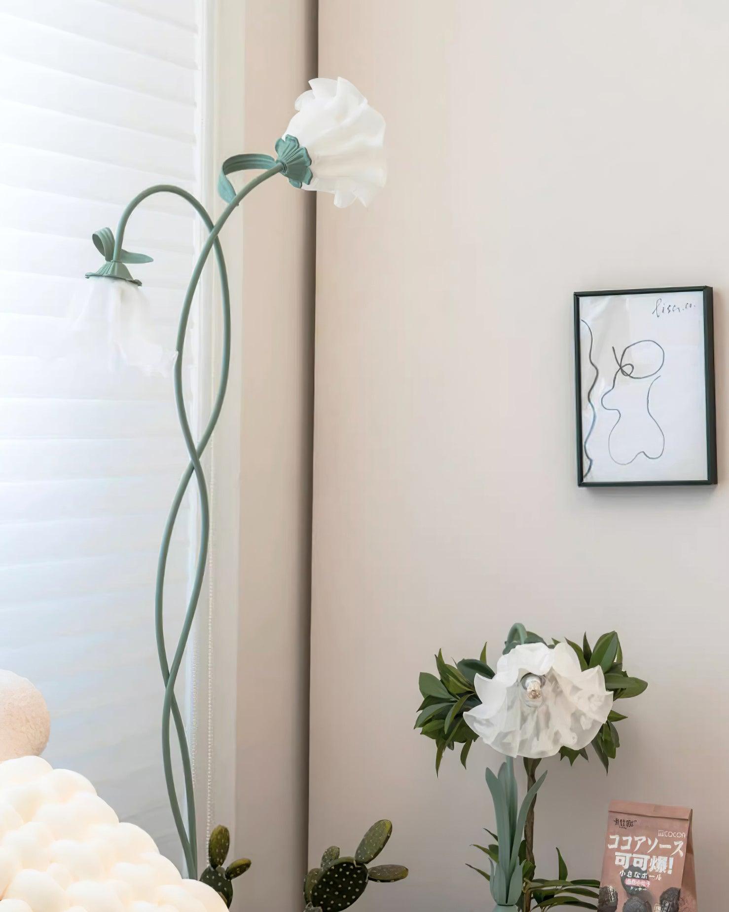 Calla Flower Floor Lamp Matte Green