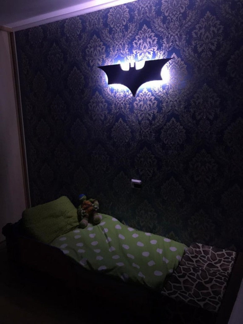 Batman LED Wall Light Dimmable Color Changing Remote Control Lamp