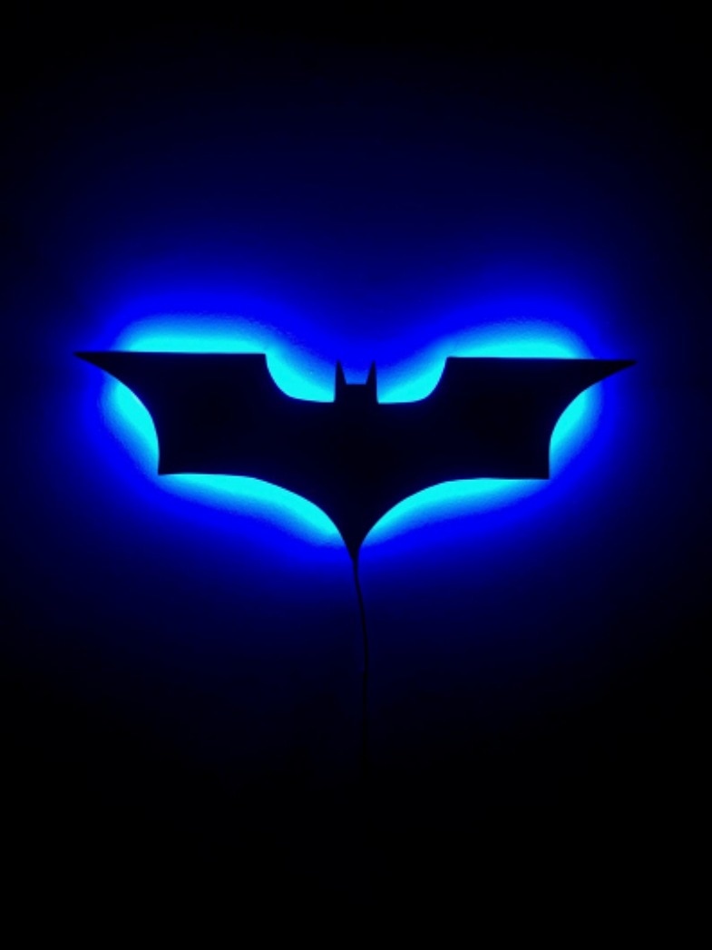 Batman LED Wall Light Dimmable Color Changing Remote Control Lamp
