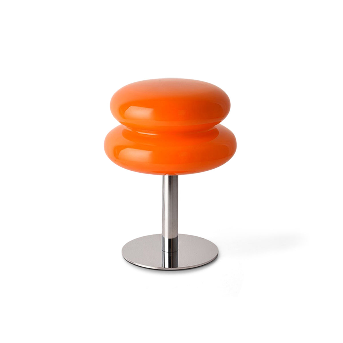 Bombolo | Cordless Mushroom Glass Table Lamp with Touch Control | Retro Glow for Bedside