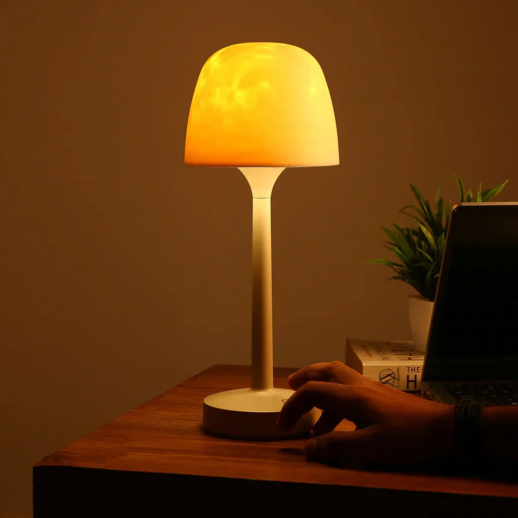 Aurora Borealis Table Lamp with Remote and Sleep Timer | Rechargeable Night Light