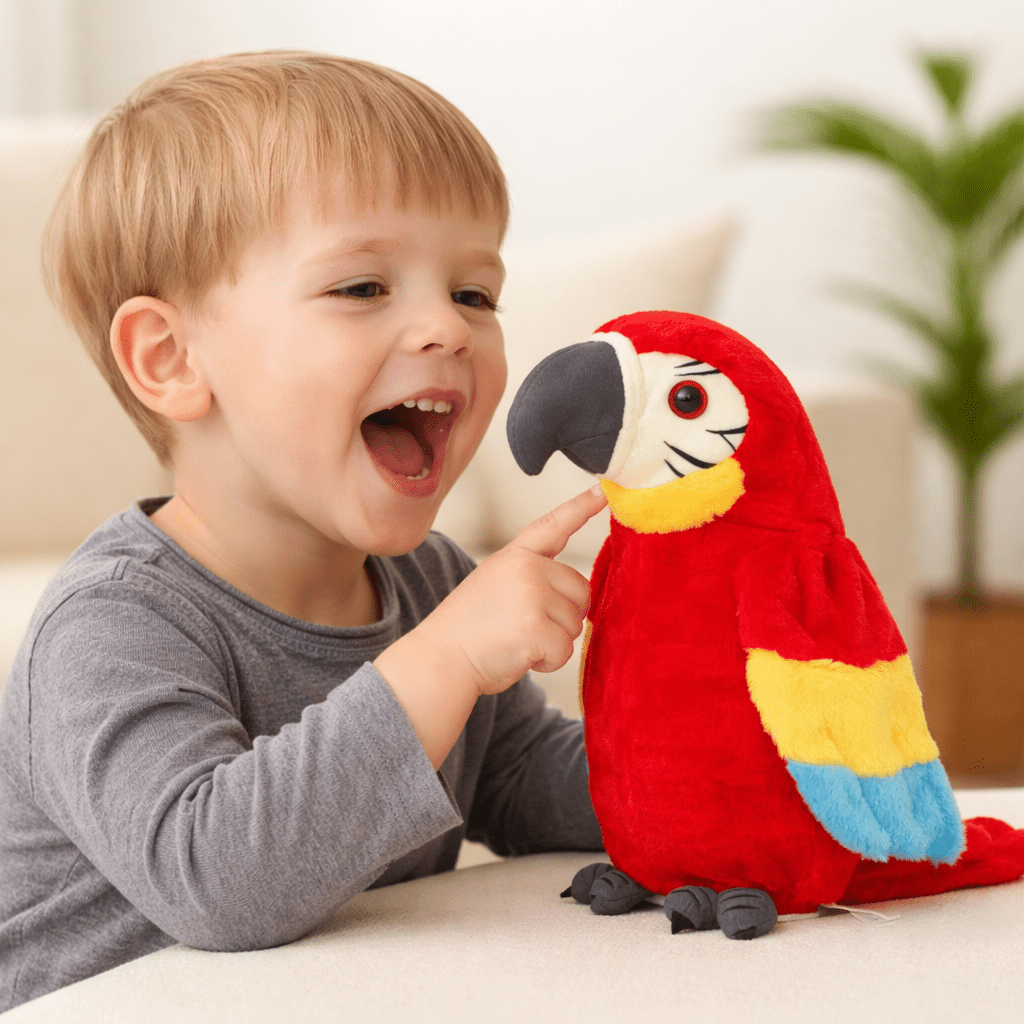 Interactive Talking Parrot Plush Toy Voice Repeating Learning Toy