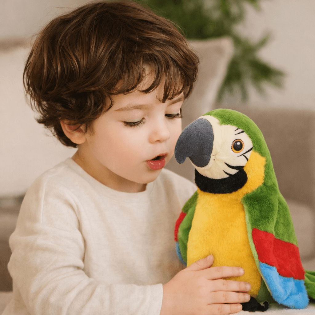 Interactive Talking Parrot Plush Toy Voice Repeating Learning Toy