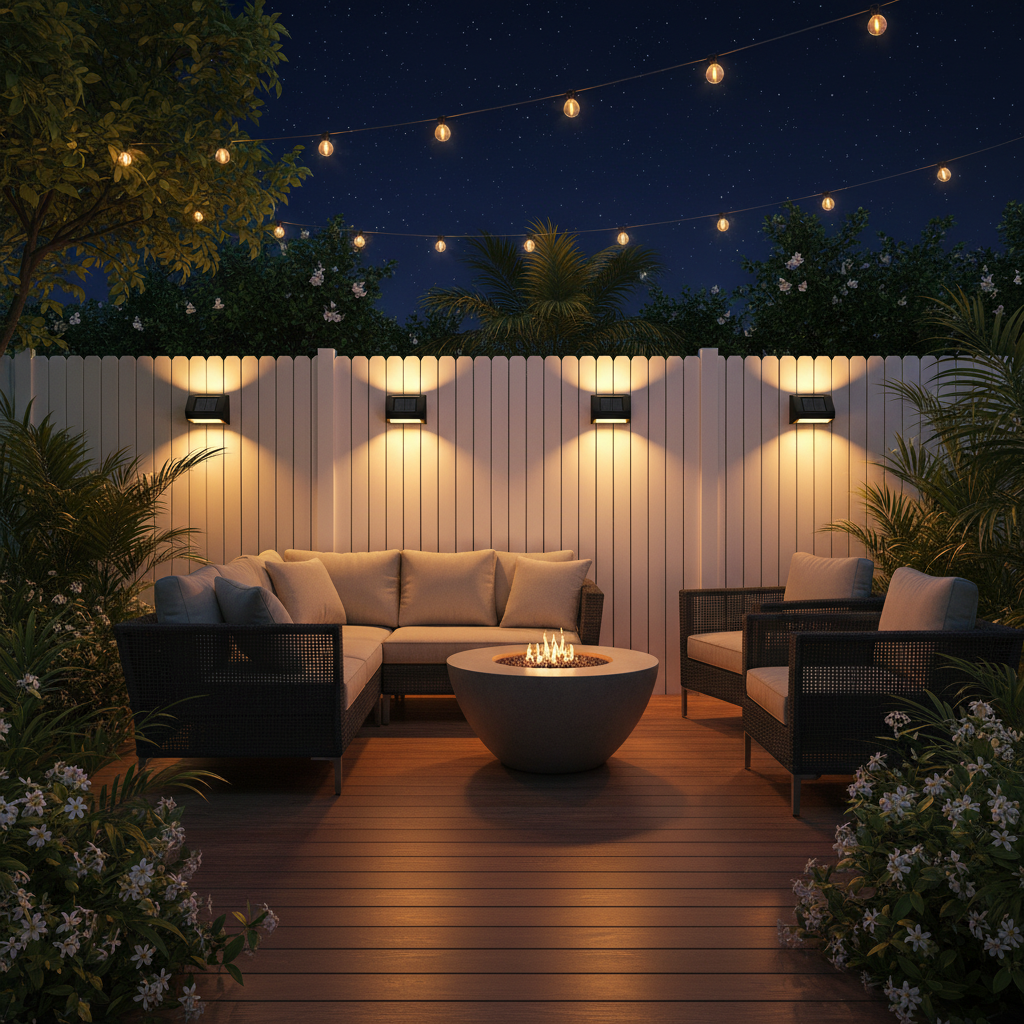 Solar LED Wall Light Outdoor Waterproof Garden Security Lamp